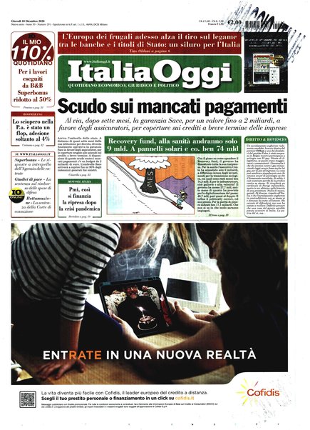 Italia oggi : quotidiano di economia finanza e politica